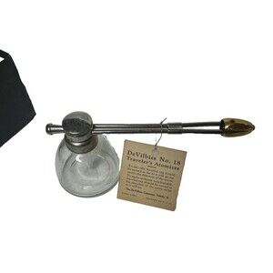 DeVilbiss  No 18 Traveler's Atomizer Glass Spray Bottle In Original Box NO Bulb